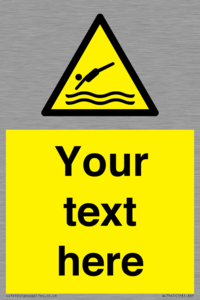 Custom Warning diving area